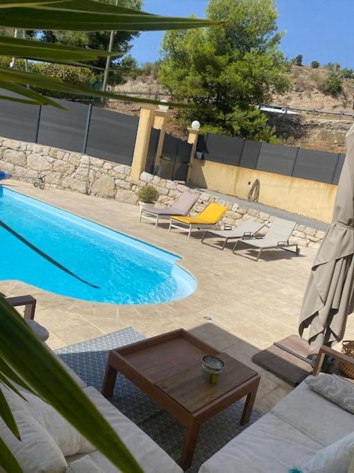 Detente Bas De Villa Jacuzzi, Piscine A 15 Min De Nice Carros Bagian luar foto